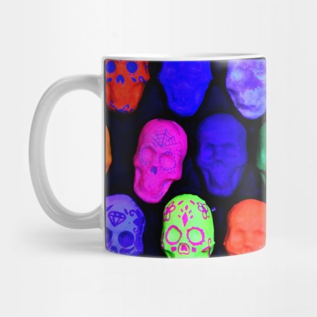 Blacklight Sugar Skulls by SoggyCheeseFry